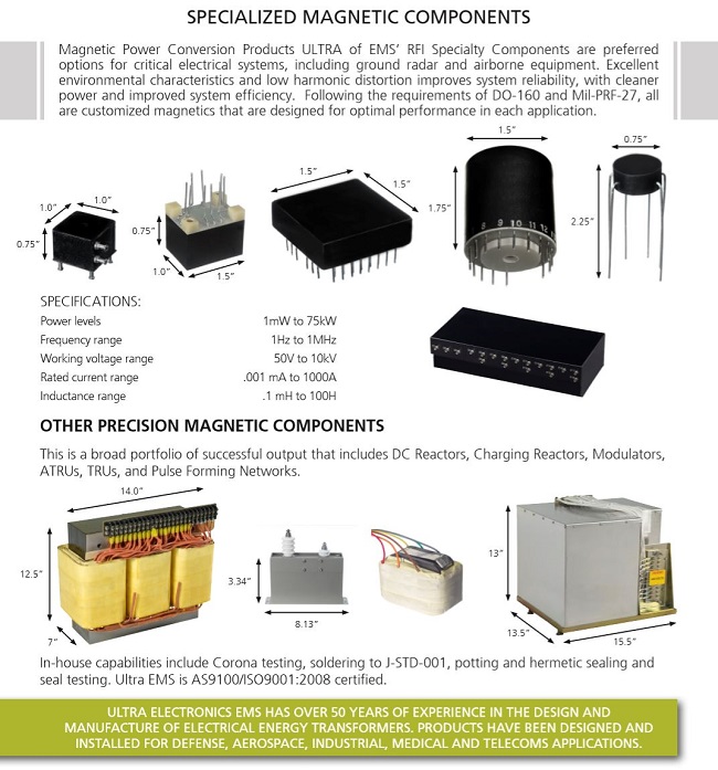 Ultra Electronics Magnetics Components